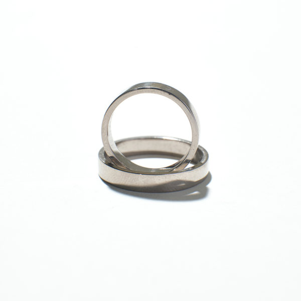 cinta perpendicular oro blanco
